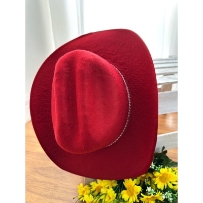 Chapéu Boiadeira Infantil Rosa Pink Vermelho ou Preto Festas