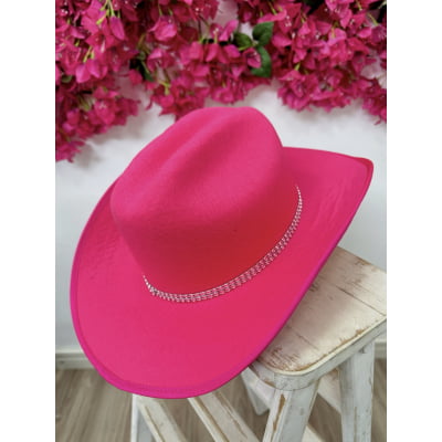 Chapéu Boiadeira Infantil Rosa Pink Vermelho ou Preto Festas