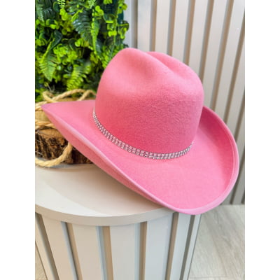 Chapéu Boiadeira Infantil Rosa Pink Vermelho ou Preto Festas