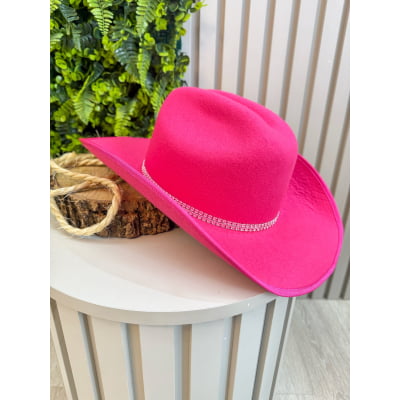 Chapéu Boiadeira Infantil Rosa Pink Vermelho ou Preto Festas