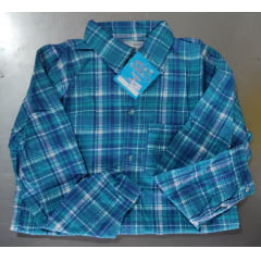Camisa Xadrez Junino Verde Roxo Branco
