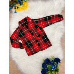 Camisa Xadrez Junino Vermelho Preto Branco