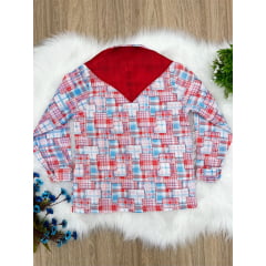 Camisa Xadrez Vermelho Azul Branco