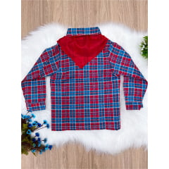 Camisa Xadrez Vermelho Azul Marinho
