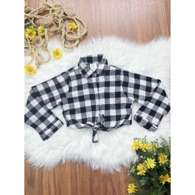 Camisete Infantil de Flanela Xadrez Varias Cores