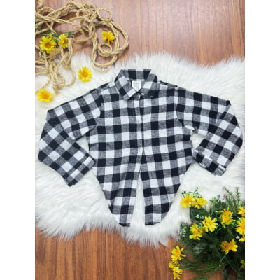 Camisete Infantil de Flanela Xadrez Varias Cores