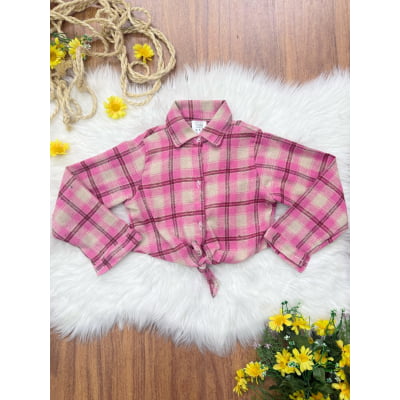 Camisete Infantil de Flanela Xadrez Varias Cores