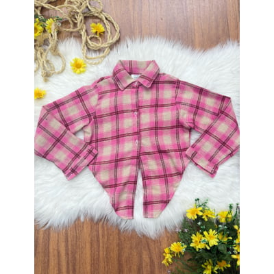 Camisete Infantil de Flanela Xadrez Varias Cores