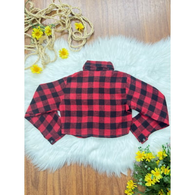 Camisete Infantil de Flanela Xadrez Varias Cores