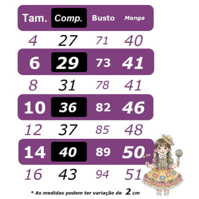 Camisete Infantil de Flanela Xadrez Varias Cores