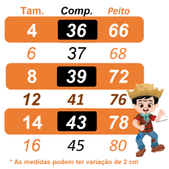 Colete Infantil Junino Noivo Caipira Arraiá Festas Colorido