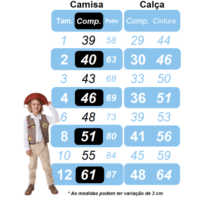 Conjunto Infantil Fantasia Junino Cangaceiro Lampião Marrom