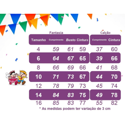 Fantasia Infantil Junino Arraiá Noiva Branca Luxo