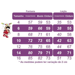 Fantasia Infantil Junino Azul e Pink Com Estampa Colorida