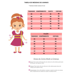 Fantasia Infantil Junino Azul  - Rosa - Vermelho - Podem Ter Variação Cor
