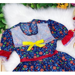 Fantasia Infantil Junino Azul Royal P-M-G GG - Podem Ter Variação Cor