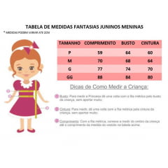 Fantasia Infantil Junino Azul Royal P-M-G GG - Podem Ter Variação Cor