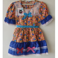 Fantasia Infantil Junino Laranja P-M-G GG - Podem Ter Variação Cor