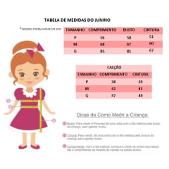 Fantasia Infantil Junino Noiva Branca P-M-G GG - Fitas Coloridas