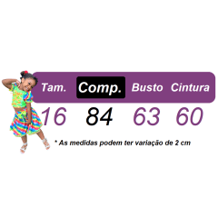 Vestido Infantil Junino Pink Colorido Desenho de Coração