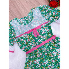 Fantasia Infantil Junino Verde P-M-G GG - Podem Ter Variação Cor