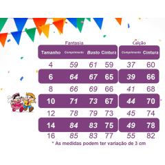 Fantasia Infantil Junino Vermelho Desenho Flores Coloridas