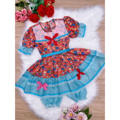 Fantasia Infantil Junino Vermelho - P- M - G - GG - Podem Ter Variação Cor