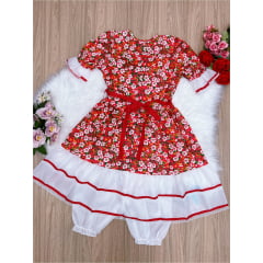 Fantasia Infantil Junino Vermelho - P-M-G GG - Podem Ter Variação Cor