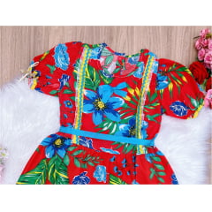 Fantasia Infantil Junino Vermelho - P-M-G GG - Podem Ter Variação Cor