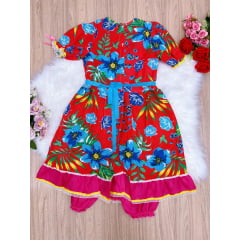 Fantasia Infantil Junino Vermelho - P-M-G GG - Podem Ter Variação Cor