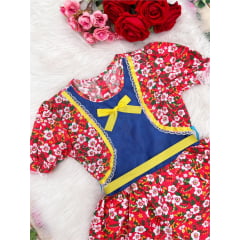 Fantasia Infantil Junino Vermelho P-M-G - Podem Ter Variação Cor
