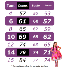 Vestido Infantil Junino Azul Com Estampa Colorida Festas