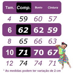 Fantasia Infantil Junino Azul Com Florzinhas Coloridas