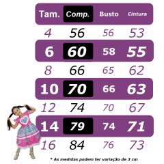 Vestido Infantil Junino Branco Com Estampa Colorida Festas
