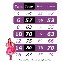 Vestido Infantil Junino Laranja Com Estampa Colorida Festas