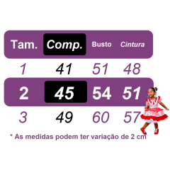 Fantasia Infantil Junino Lilás Florzinhas Coloridas