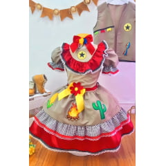 Fantasia Infantil Junino Maria Bonita Colorido Festas
