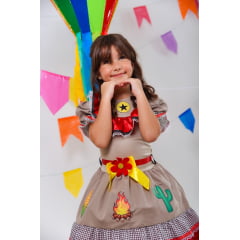 Fantasia Infantil Junino Maria Bonita Colorido Festas