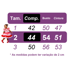 Fantasia Infantil Junino Salmão e Pink Florzinhas Coloridas