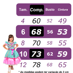 Vestido Infantil Caipira Junino Vermelho Estampas Corações