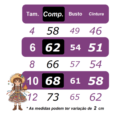 Vestido Infantil Junino Arraiá Caipira Xadrez Colorido Luxo