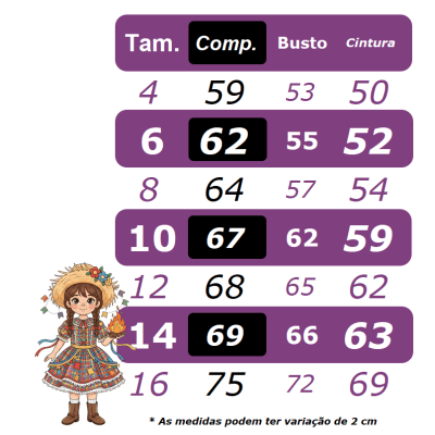 Vestido Infantil Junino Arraiá Caipira Xadrez Verde Florido