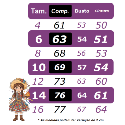 Vestido Infantil Junino Arraiá Capira Bandeirinhas Coloridas