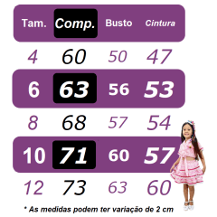 Vestido Infantil Junino Arraiá Rosa Claro Saia C/ Babados