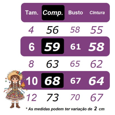 Vestido Infantil Junino Caipira Arraiá Verde Florido Colorido