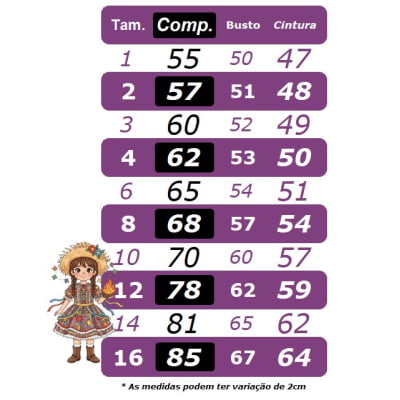 Vestido Infantil Junino Caipira Arraiá Xadrez Laranja