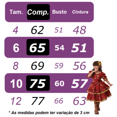 Vestido Infantil Junino Caipira Arraiá Xadrez Vermelho