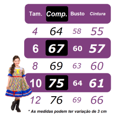 Vestido Infantil Junino Caipira Pink C/ Desenho Corações