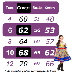 Vestido Infantil Junino Caipira Rosa Claro Colorido Corações