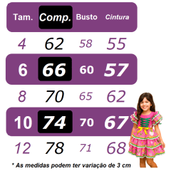 Vestido Infantil Junino Festa São João Caipira Pink Florido